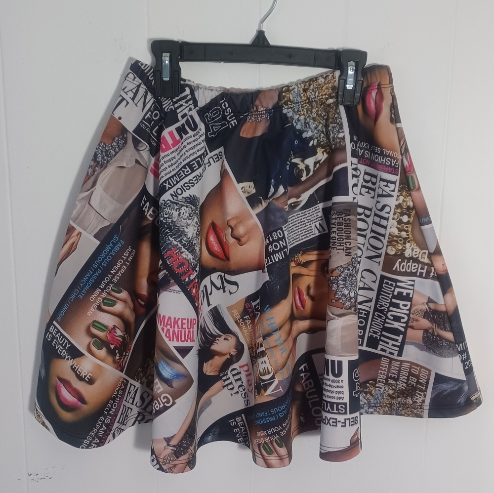 Y2K Magazine Mini Skirt